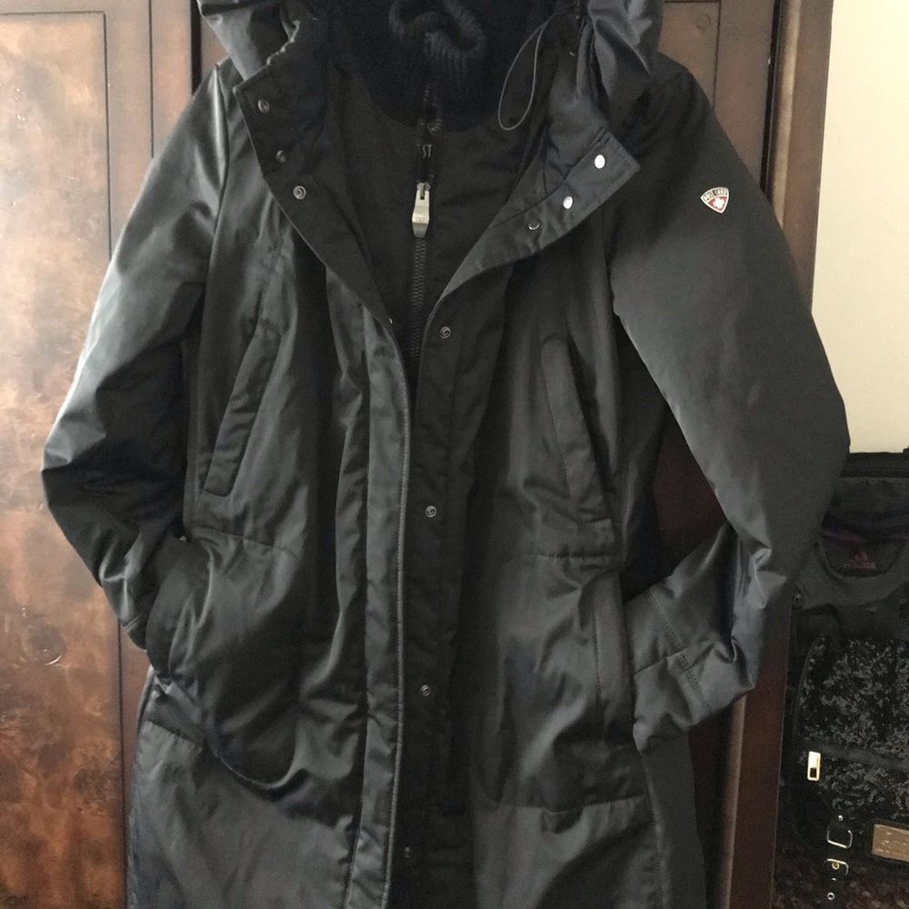 Post card hooded coat